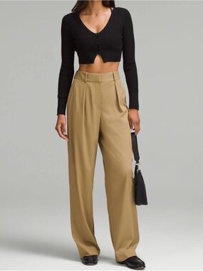 Lululemon front pleat high waisted trouser pant